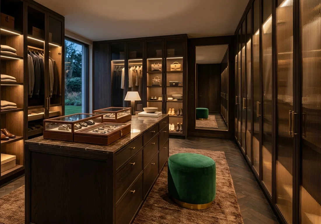 Bespoke walk in closets luxury dressing room cabinetry